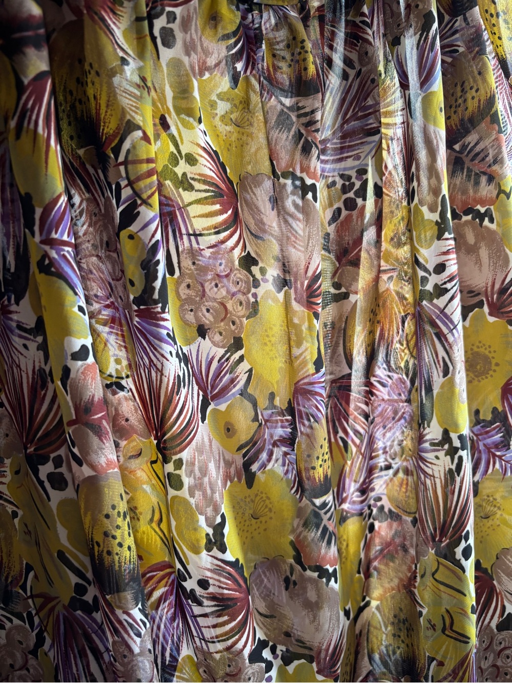 EUC Vintage 90s Tropical Fruit & Floral Botanical Midi Skirt | Women’s Plus 20W - Picture 8 of 14